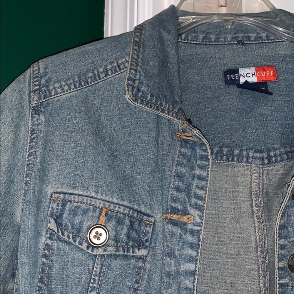 French Cuff Jean Jacket - Picture 2 of 10